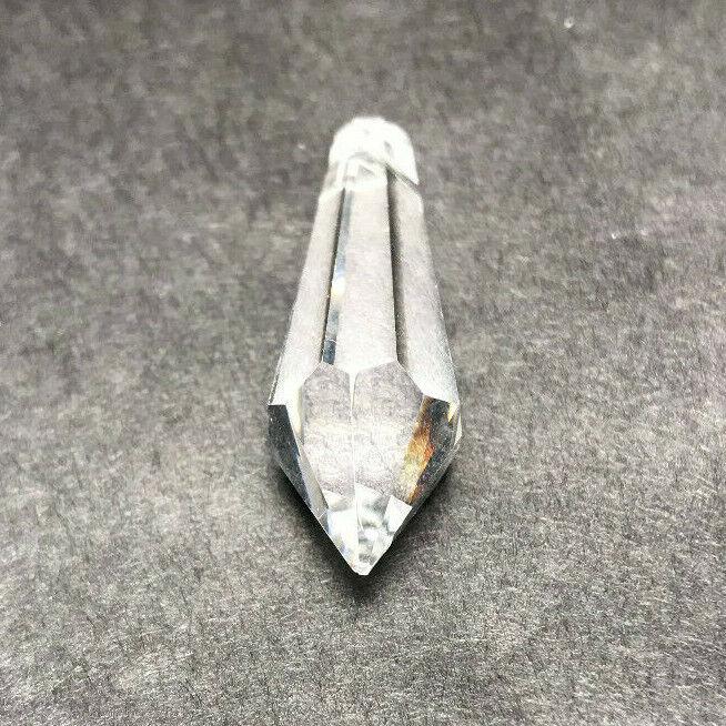 New 1 1/2" Clear BrilliantCut Drop Cyrstal Lead Prism, Machine Cut & Polished - Stone Door Lamps