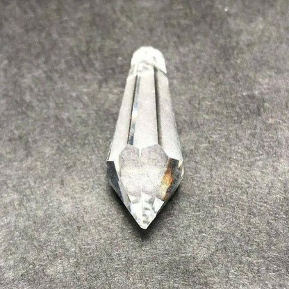 New 1 1/2" Clear BrilliantCut Drop Cyrstal Lead Prism, Machine Cut & Polished - Stone Door Lamps