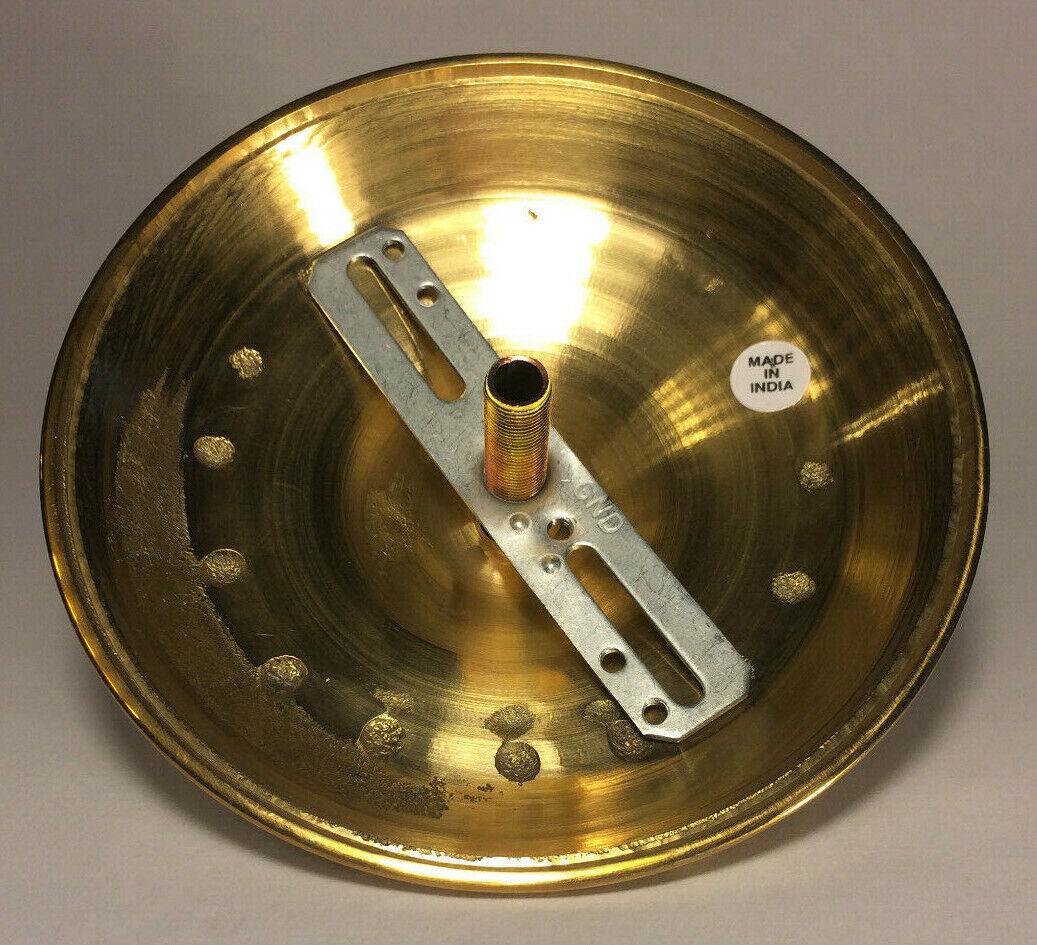 New Cast Brass Canopy Kit w/ Loop, Polished Brass Finish, 5 1/4" Diameter #BC804 - Stone Door Lamps