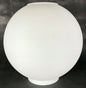 New 9" Ball Lamp Shade, Satin Opal White Glass, 4" Fitter, Made In USA, #BS951