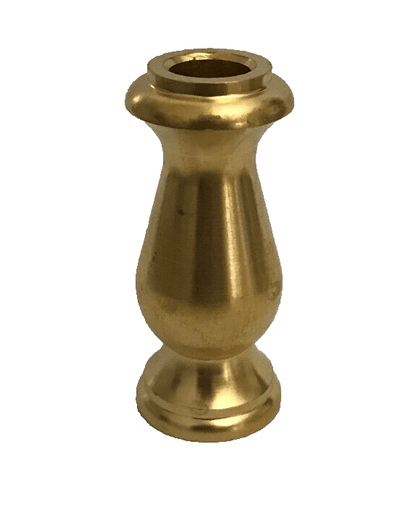 New 2" Unfinished Turned Brass Lamp Spindle, 1/8 IP Slip (3/8") 7/8" Dia.#LS862U - Stone Door Lamps