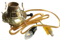 New Brass Plated #2, 3-Terminal Electric Lamp Burner, 6' Gold Cord, Bottom Light