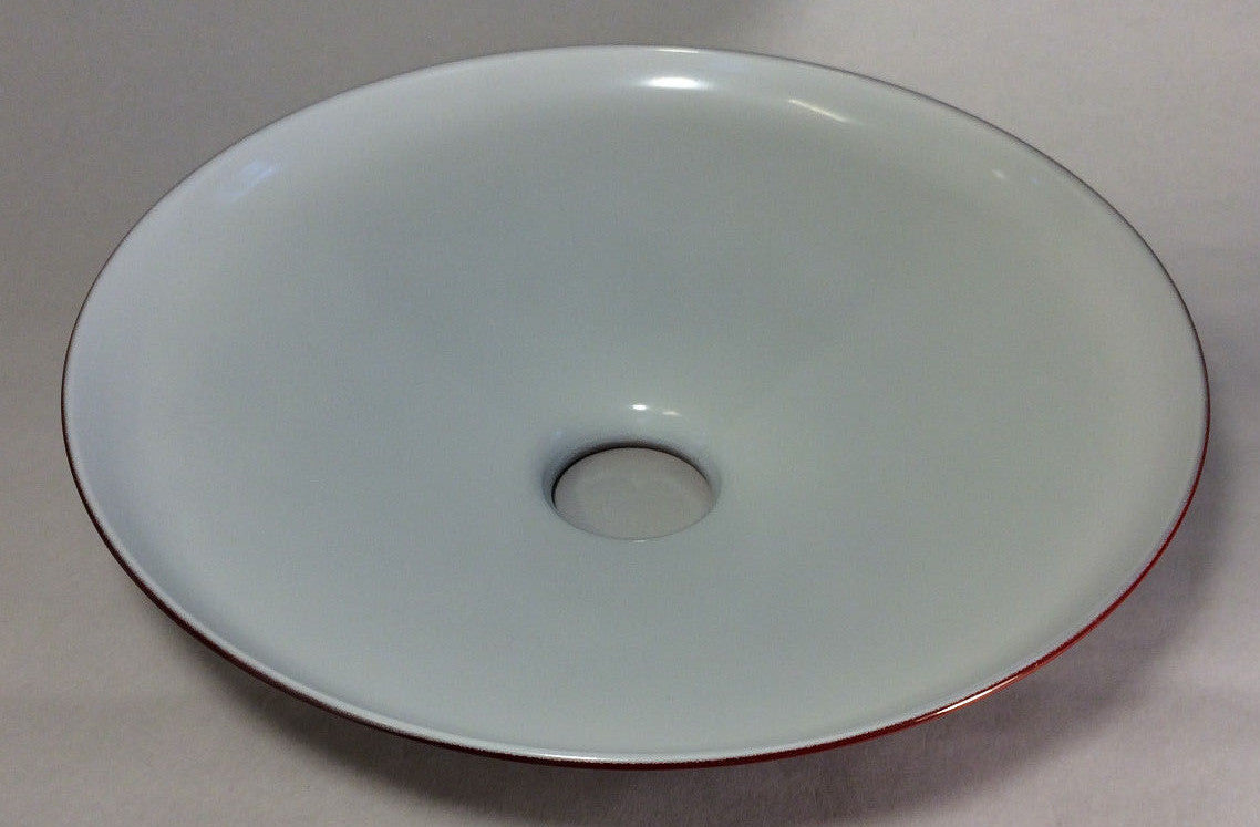Metal Cone Lamp Light Shade Pendant 2 1/4 X 12 Red Porcelain Industrial Style