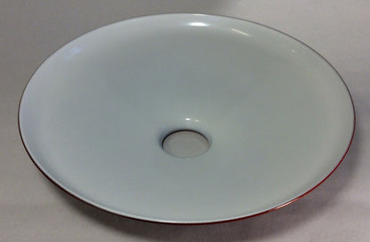 Metal Cone Lamp Light Shade Pendant 2 1/4 X 12 Red Porcelain Industrial Style
