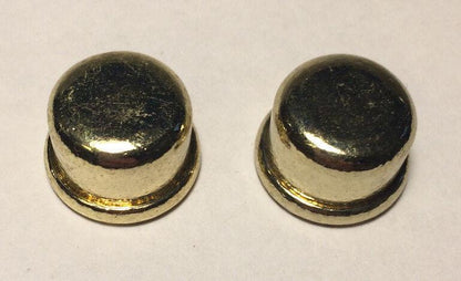 New 9/16" inch Brass Plated & Lacquered Oil Glass Kerosene Lamp Finial Lot of 2 - Stone Door Lamps