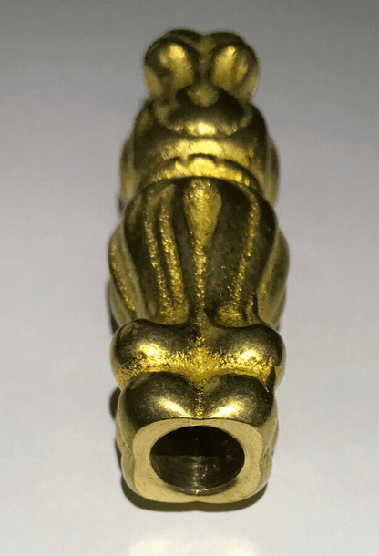 New 3 5/8" Tall Unfinished Cast Brass Lamp Column, 1/8IP Slip (3/8"), #BC413U - Stone Door Lamps