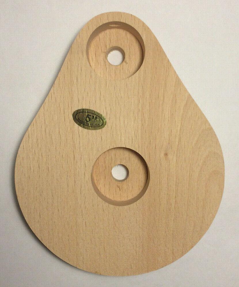 New 5"x6" Teardrop Shaped Figurine Lamp Base, Unfinished Sanded Hardwood #WB276U - Stone Door Lamps