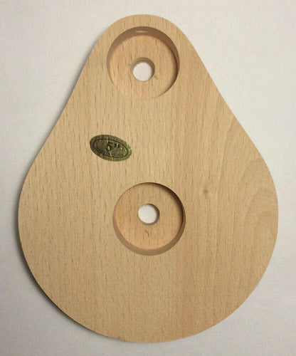 New 5"x6" Teardrop Shaped Figurine Lamp Base, Unfinished Sanded Hardwood #WB276U - Stone Door Lamps