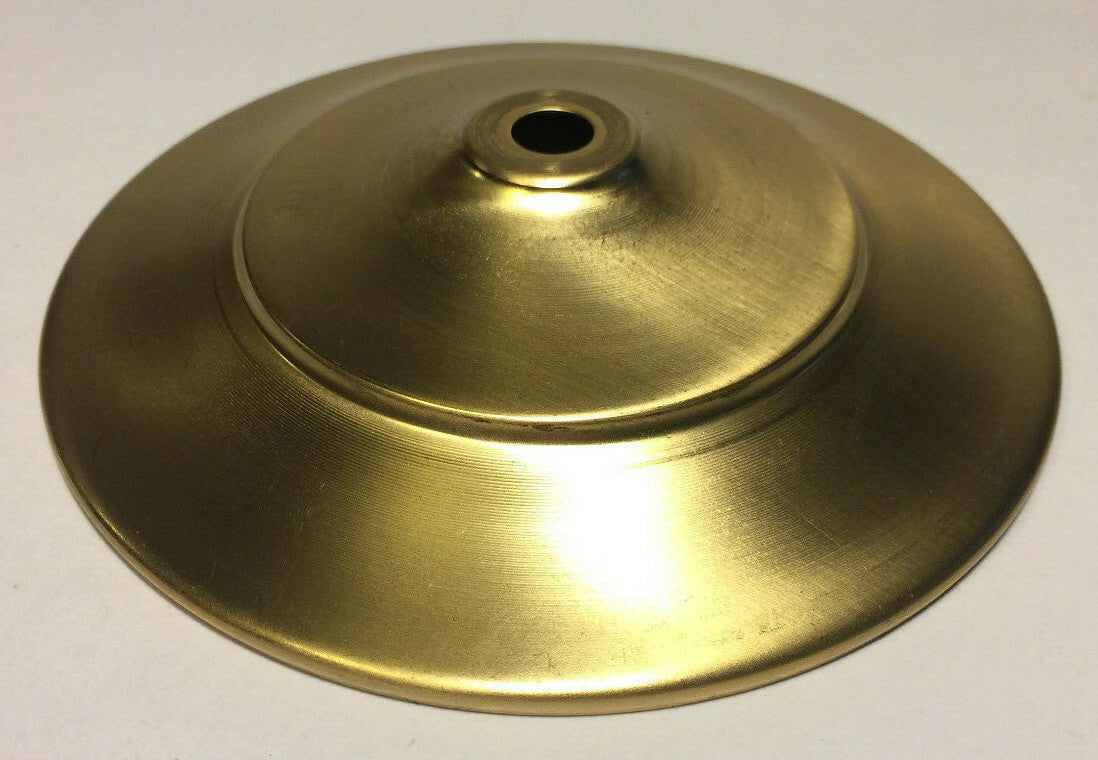 New 5 1/4" Solid Spun Brass Vase Cap, Lamp Cap, Unfinished Brass, 1/8 IP VC616U