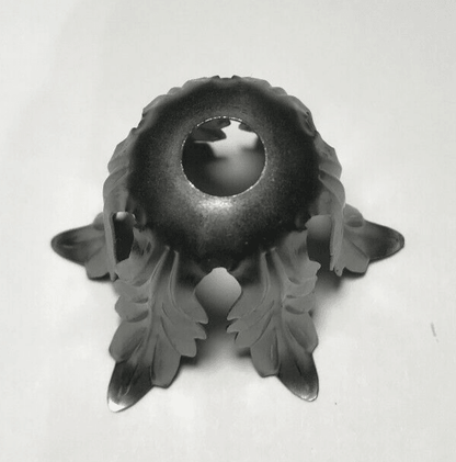 New Stamped Steel Lamp, Chandelier Candle Cup Shade Holder, Husk, 2 1/2" O.D. - Stone Door Lamps