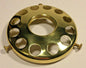New 3 1/4" Fitter Solid Brass Screw On Uno Shade Holder, Polished & Lacq. #SH727 - Stone Door Lamps