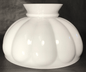 New 10" Clear Over Opal White Melon Cased Glass Student Lamp Shade, #SH050C - Stone Door Lamps