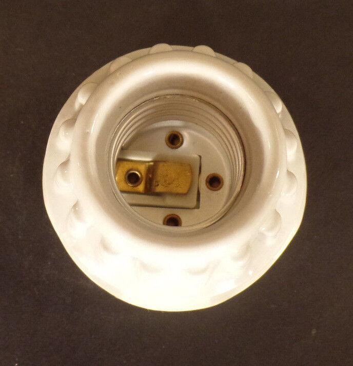 Lot of 100 Medium Base E26 Glazed Porcelain 2 Piece Ring Sign Edison Sockets - Stone Door Lamps