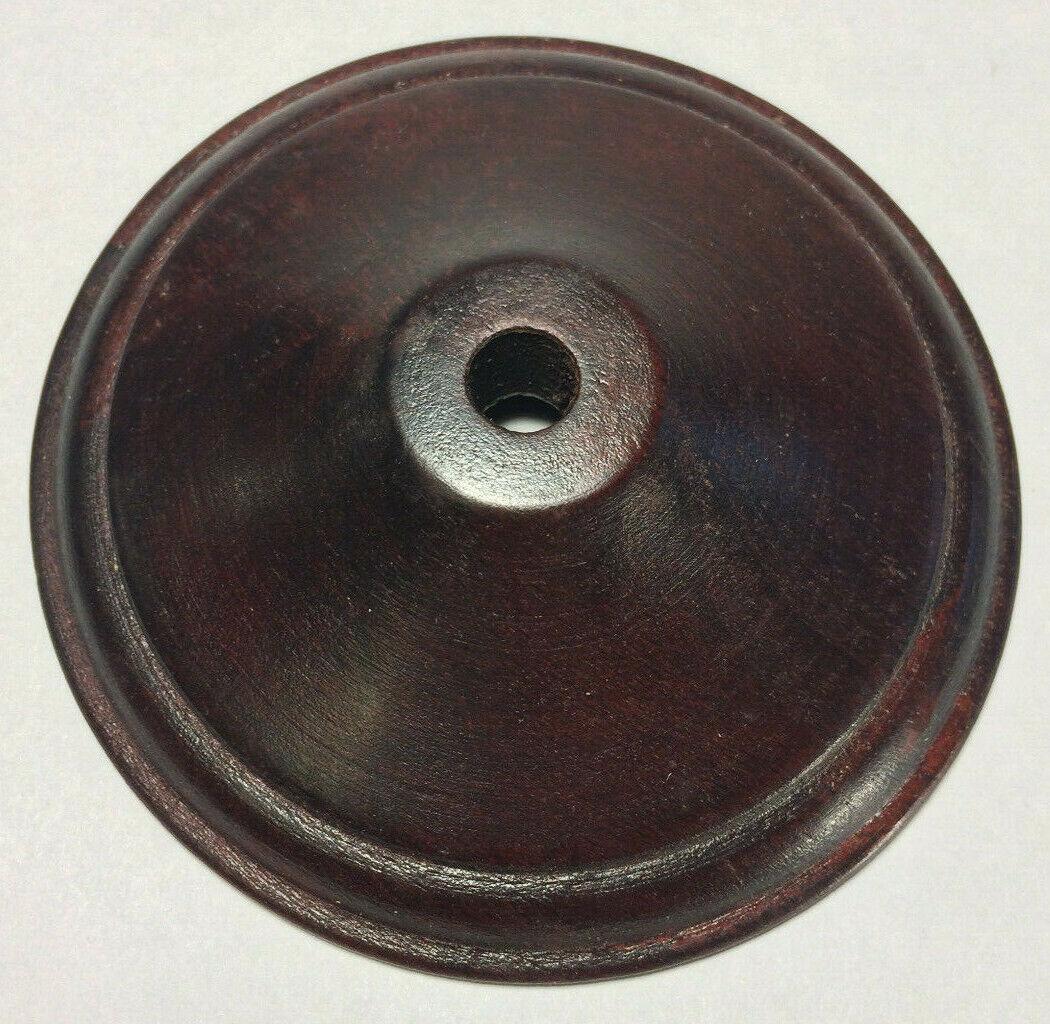 New 4" Hard Wooden Vase Cap With Waxed Rosewood Finish, 1/8IP (3/8") #WV214R - Stone Door Lamps