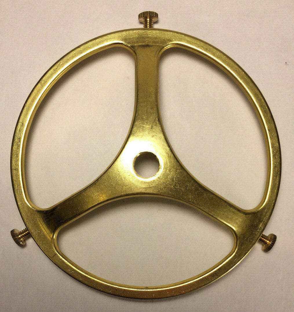 New 4" Fitter Cast Brass Glass Lamp Shade Holder, Unfinished Brass #SHH72U
