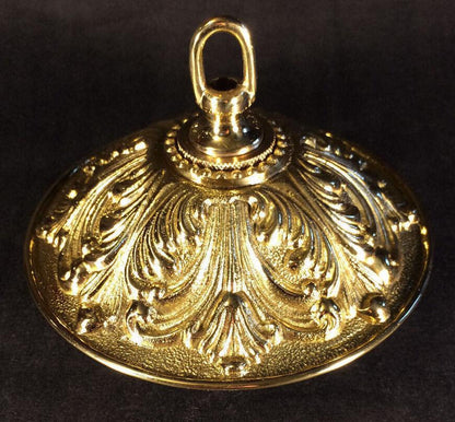 5 1/2" Polished Brass Finish Die Cast Brass Screw Collar Ceiling Canopy Kit - Stone Door Lamps
