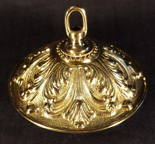 5 1/2" Polished Brass Finish Die Cast Brass Screw Collar Ceiling Canopy Kit - Stone Door Lamps