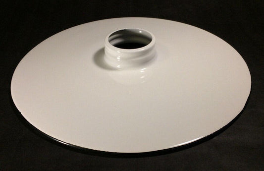 NEW 10 1/4" Flat White Metal Industrial Style Lamp Shade Porcelain Enamel Finish - Stone Door Lamps