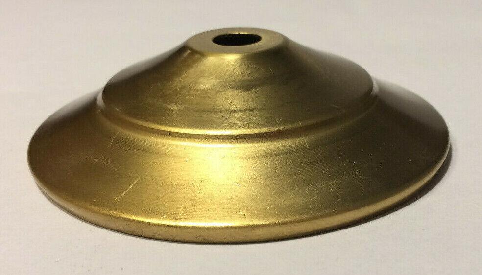 New 3 1/4" Solid Spun Brass Vase Cap, Lamp Cap, Unfinished Brass, 1/8 IP VC608U - Stone Door Lamps