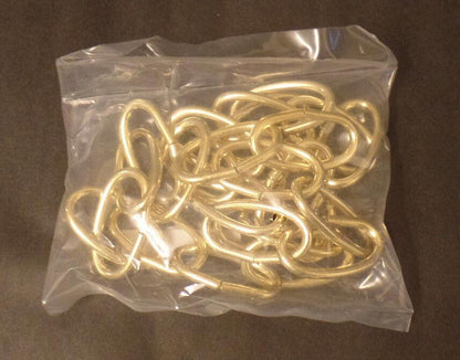 New 3' Brass Plated 8 Gauge Steel Chandelier Fixture Oval Lamp Chain #FC992 - Stone Door Lamps