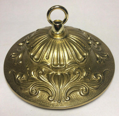 New Fine Detailed Die Cast Solid Brass Canopy Kit, Polished & Lacquered, #BC800 - Stone Door Lamps