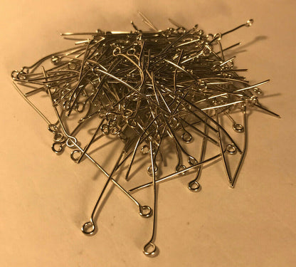 1 1/4" Chandelier Crystal Prism Pins, Eye Pins, Chrome Finish, 1 oz., 140 pcs