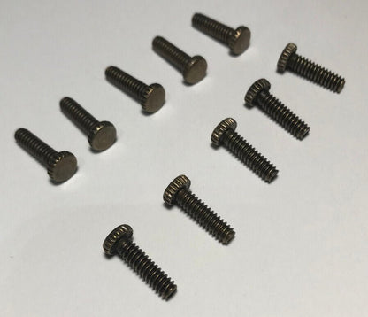 New Lot Of 10 Steel 1/2" Long Antique Brass Finish Thumbhead Screws 6/32 Thread - Stone Door Lamps