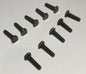 New Lot Of 10 Steel 1/2" Long Antique Brass Finish Thumbhead Screws 6/32 Thread - Stone Door Lamps