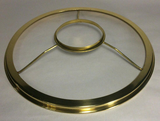 New 10" Fitter Solid Brass Shade Ring Holder For No. 3 Queen Burners #SR732 - Stone Door Lamps
