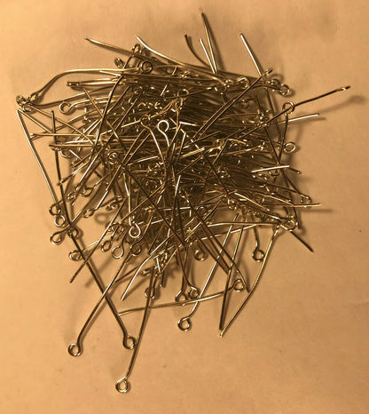 1 1/4" Chandelier Crystal Prism Pins, Eye Pins, Chrome Finish, 1 oz., 140 pcs