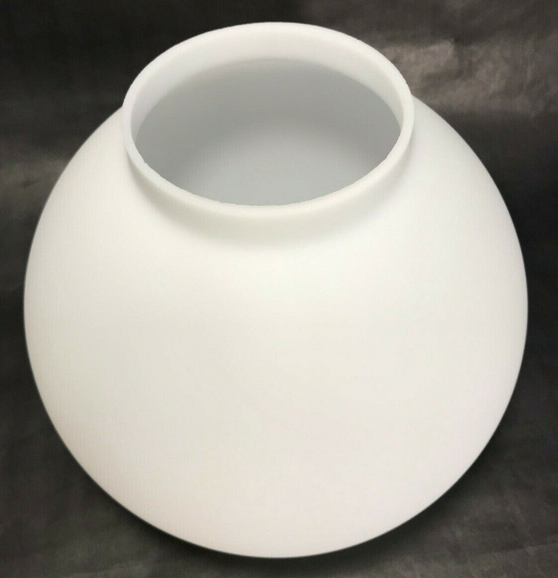 New 9" Ball Lamp Shade, Satin Opal White Glass, 4" Fitter, Made In USA, #BS951