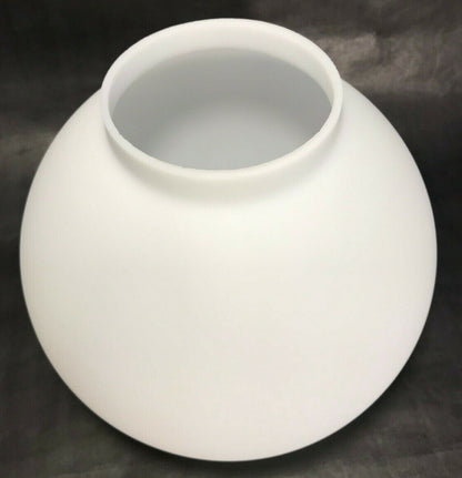 New 9" Ball Lamp Shade, Satin Opal White Glass, 4" Fitter, Made In USA, #BS951