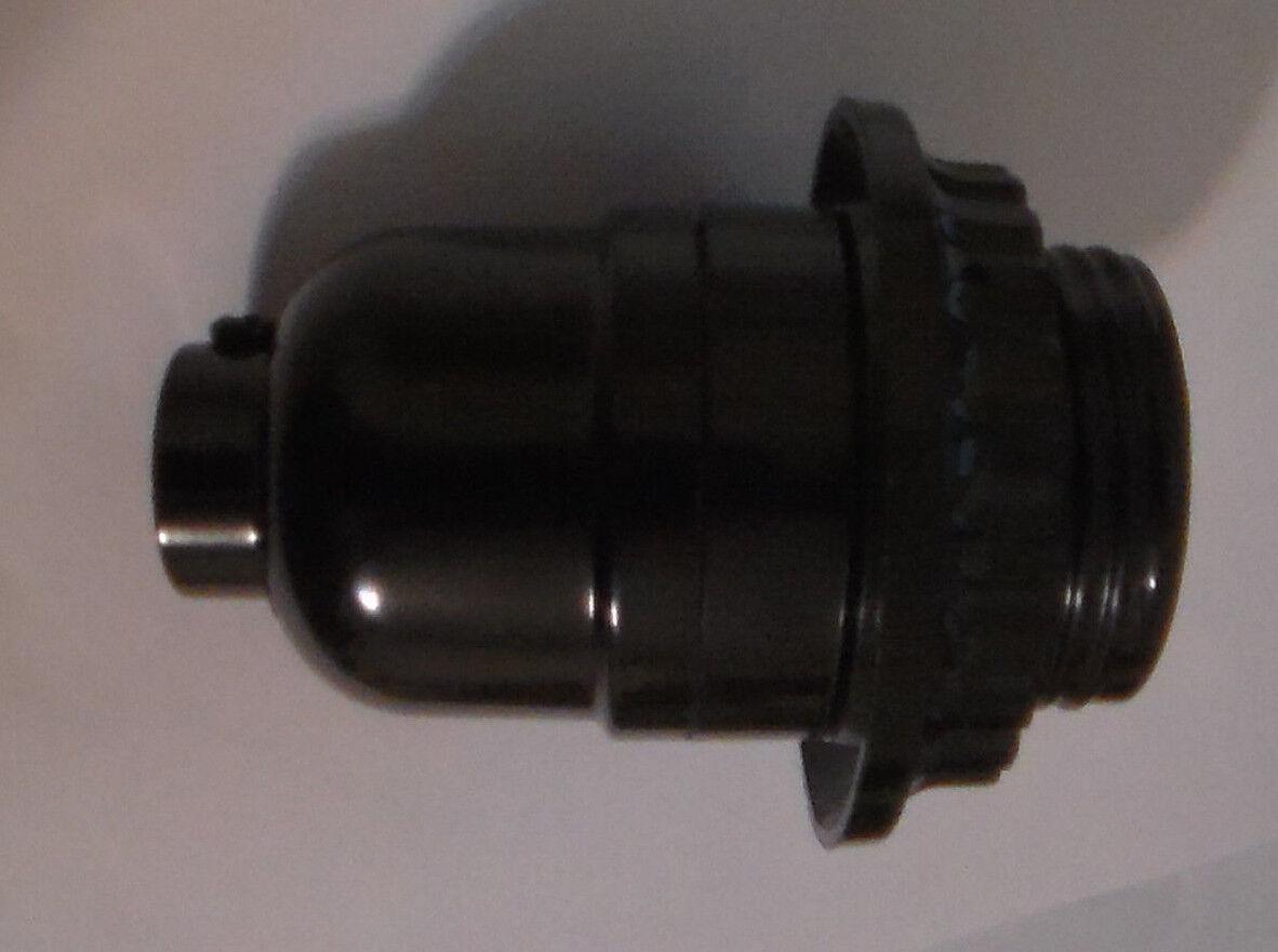 Leviton Bakelite Keyless Lamp Socket With Threaded Shell And Shade Ring #SO266R - Stone Door Lamps