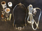 Table Lamp Wiring Kit 8" Nickel Plated Harp, Push - Thru Socket,Clear Silver Cord - Stone Door Lamps