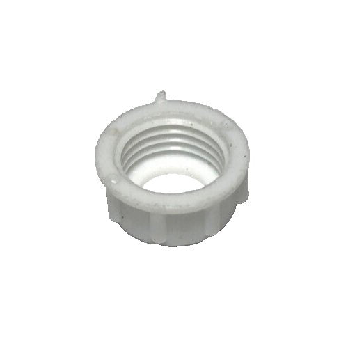 New White Bakelite (Plastic) Lamp Cord Bushing, 1/4F Tap (1/2") #CB906 - Stone Door Lamps