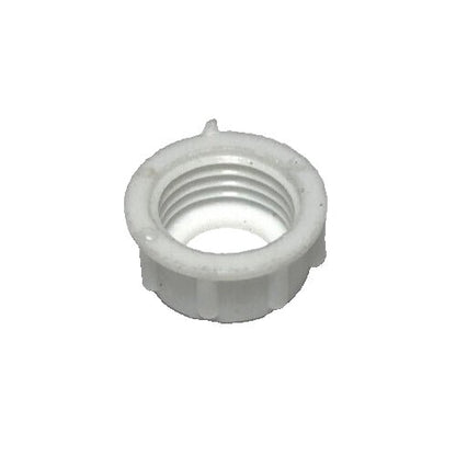New White Bakelite (Plastic) Lamp Cord Bushing, 1/4F Tap (1/2") #CB906 - Stone Door Lamps