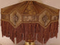 Victorian Softback Floor Lamp Shade w/ Fringe, Tassels, Mocha Brown 807A