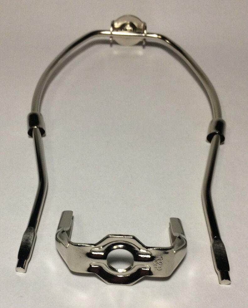 New 7" Nickel Finish Lamp HARP Shade Holder w/Base for Lamp Repair #HAR54N - Stone Door Lamps