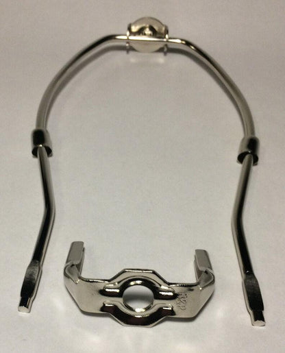 New 7" Nickel Finish Lamp HARP Shade Holder w/Base for Lamp Repair #HAR54N - Stone Door Lamps