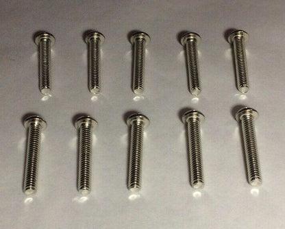 New Lot Of 10 Steel 1" Long Nickel Plated Finish Canopy Screws 8/32 Thread #887N - Stone Door Lamps