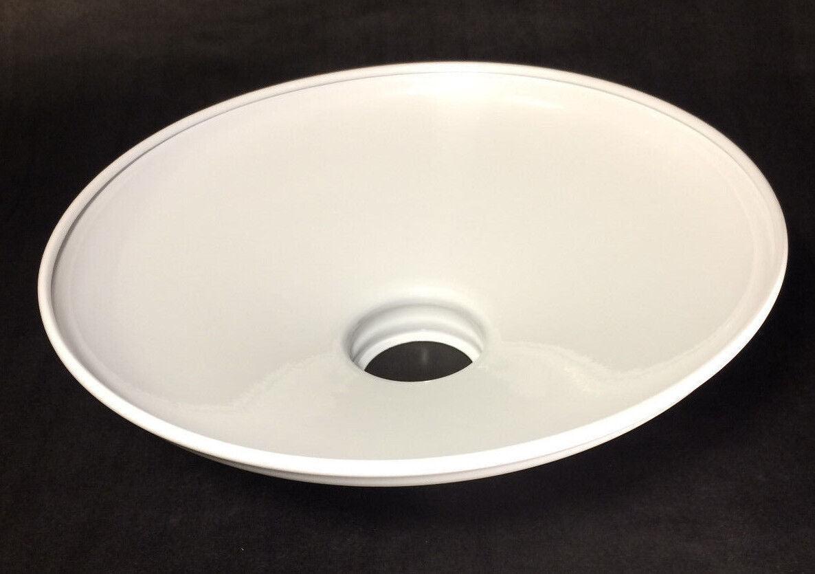 Metal Cone Lamp Light Shade Pendant 2.25 X 10 White Porcelain Industrial Style - Stone Door Lamps