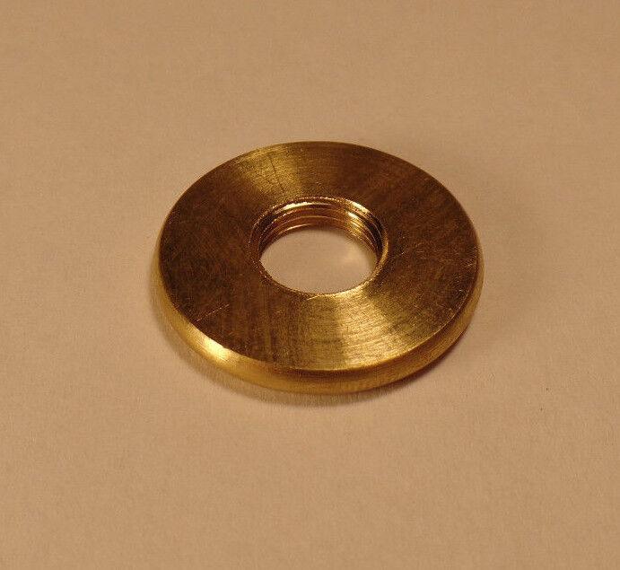 New 7/8" Turned Brass Seating Ring Lamp Part, 1/8F Tap, Unfinished Brass #SR547U - Stone Door Lamps