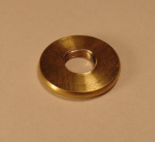 New 7/8" Turned Brass Seating Ring Lamp Part, 1/8F Tap, Unfinished Brass #SR547U - Stone Door Lamps