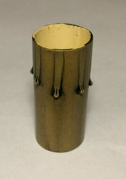 New 2" Antique Style Paper Board Candle Cover, Antique Color, Candelabra #CC971A