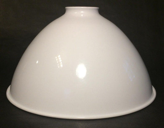 2 1/4" X 10" White Enamel Industrial Style Metal Dome Pendant Lamp Shade #IS352W - Stone Door Lamps