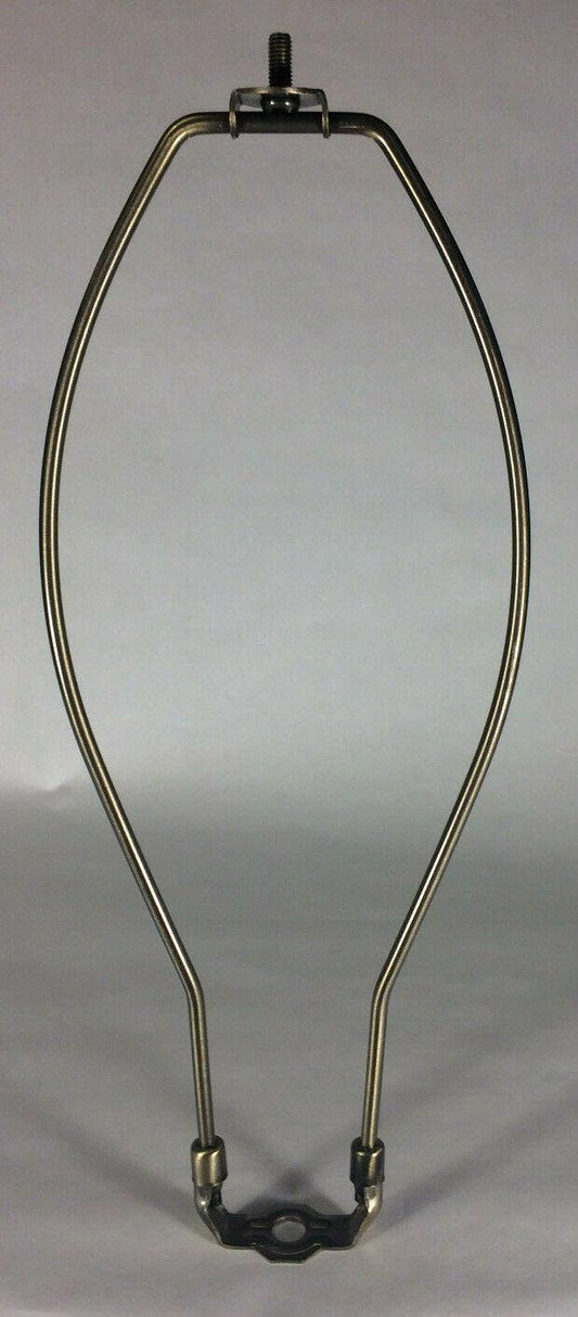 New 15" Lamp Harp w/ Antique Brass Finish, Heavy Weight, Protective Coating #67A