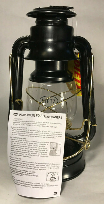 New Dietz #76 The Original Oil Lantern With Wick,  Black, 10" Tall #LA855