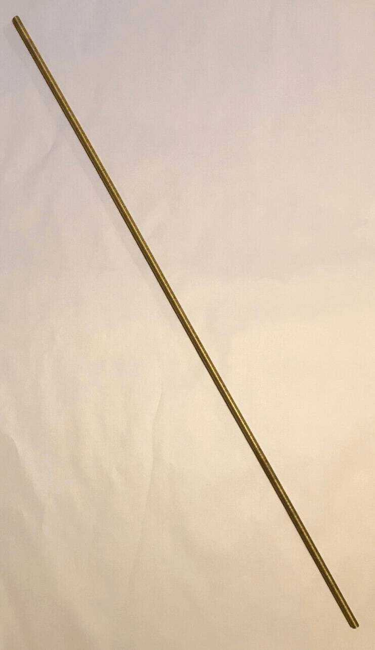 New 36" All Thread Brass Pipe For Lamps & Fixtures, Seamless, 1/8 IP #BP393 - Stone Door Lamps