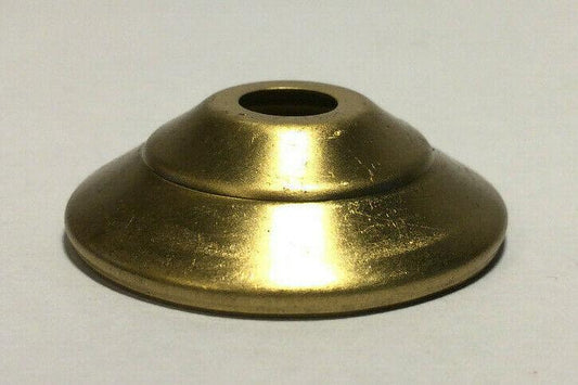 New 1 3/8" Solid Spun Brass Vase Cap, Lamp Cap, Unfinished Brass, 1/8 IP VC600U - Stone Door Lamps