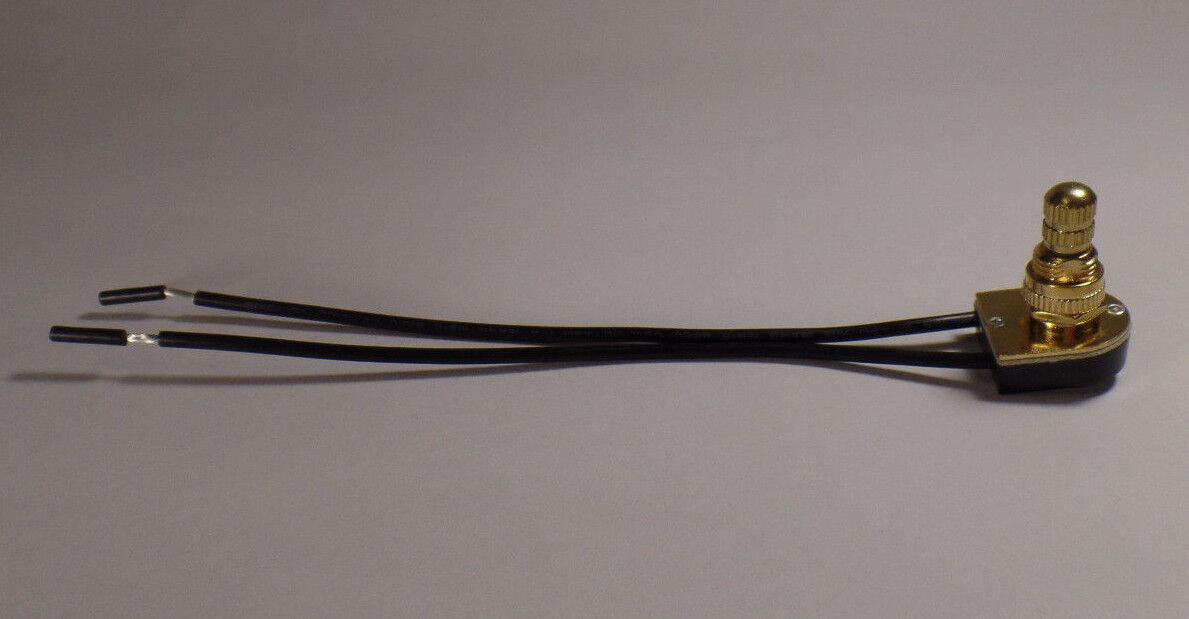 New Rotary Canopy Switch With Brass Tone Knob, 6" Wire Leads Lamp Part #RS400I - Stone Door Lamps